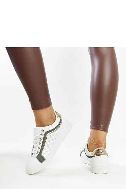 white lace sneakers back view