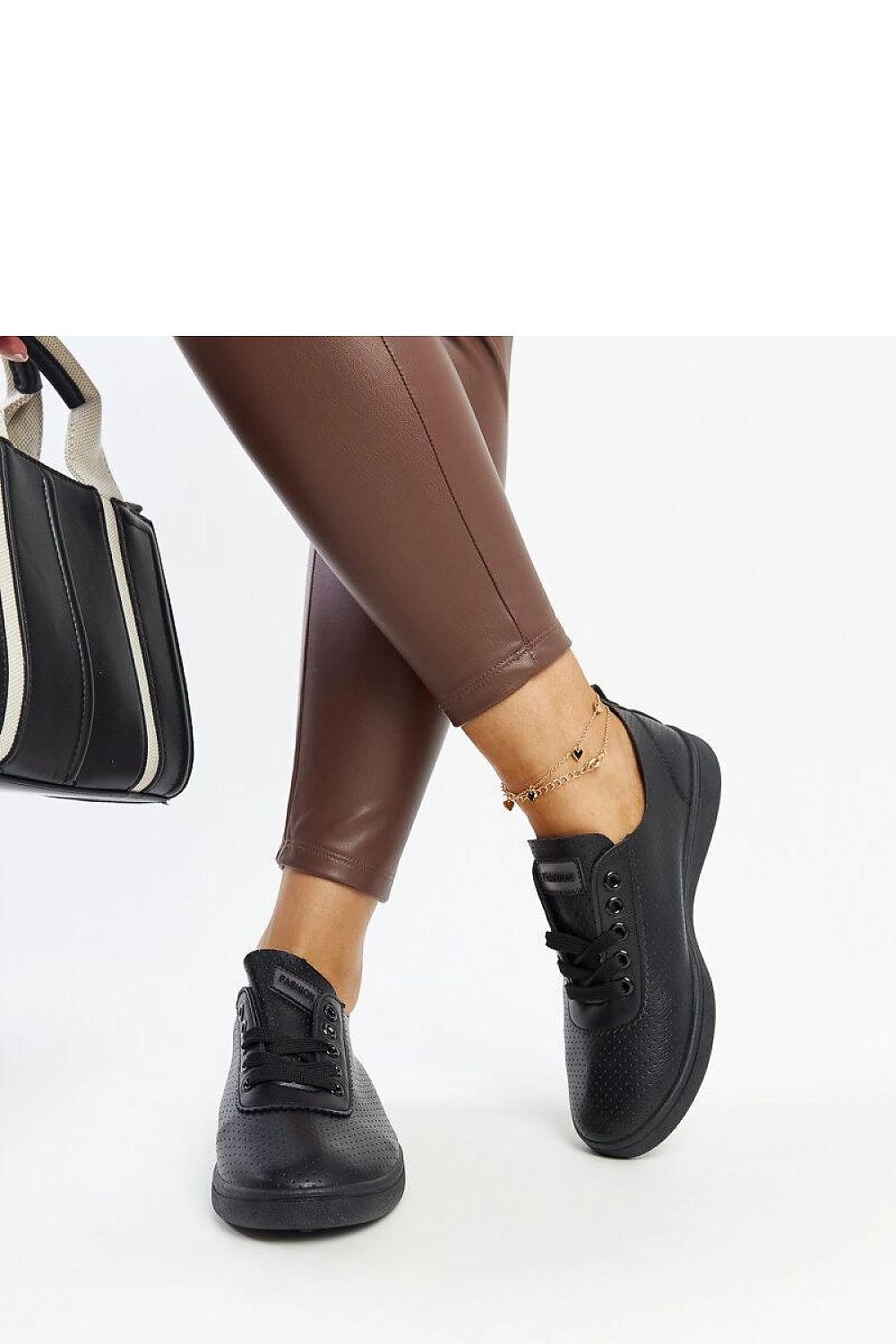 black lace sneakers alternate angle