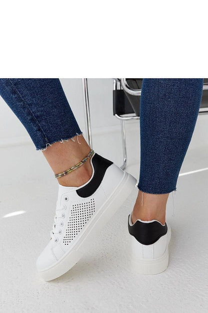 white lace sneakers side view