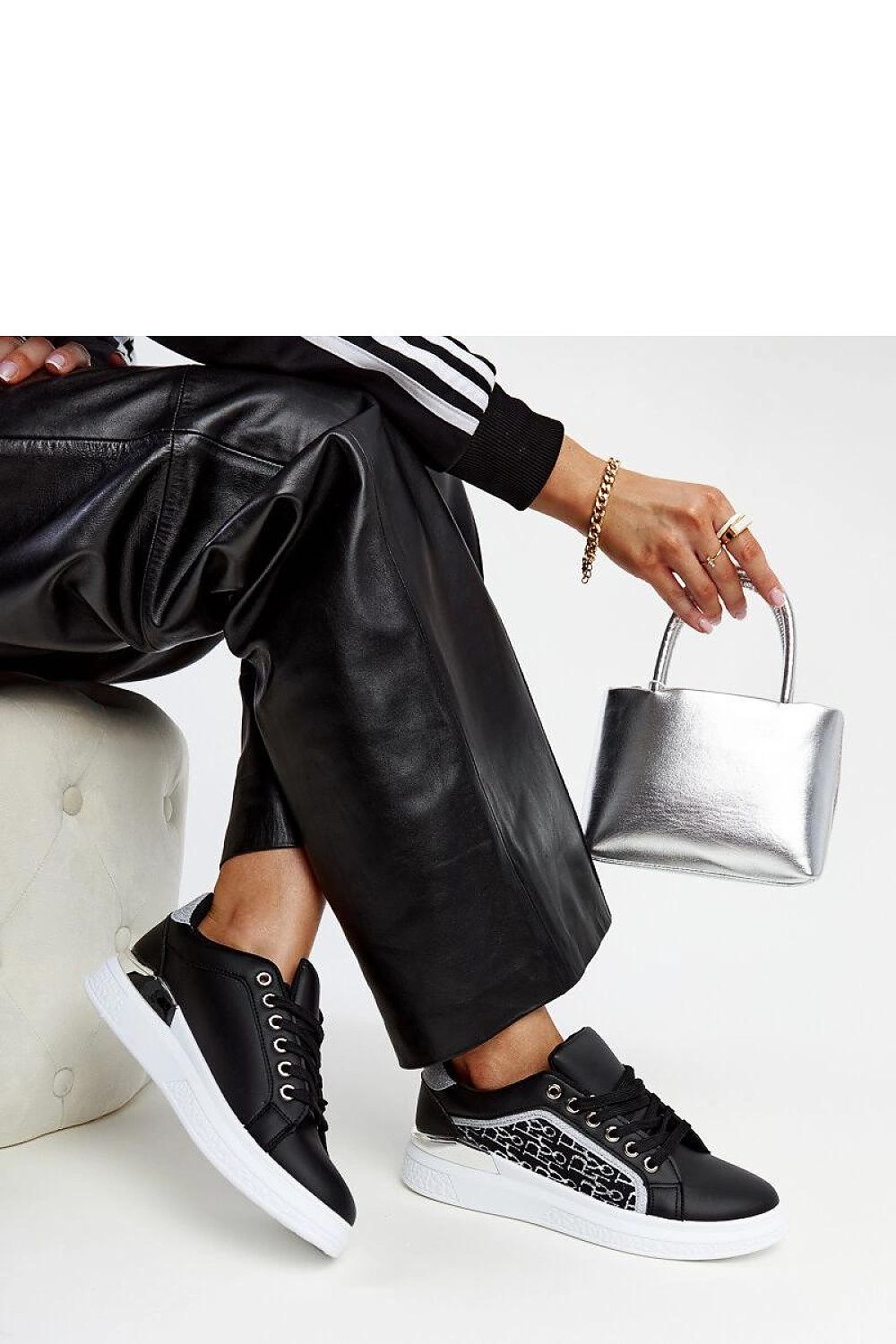 black lace sneakers alternate angle