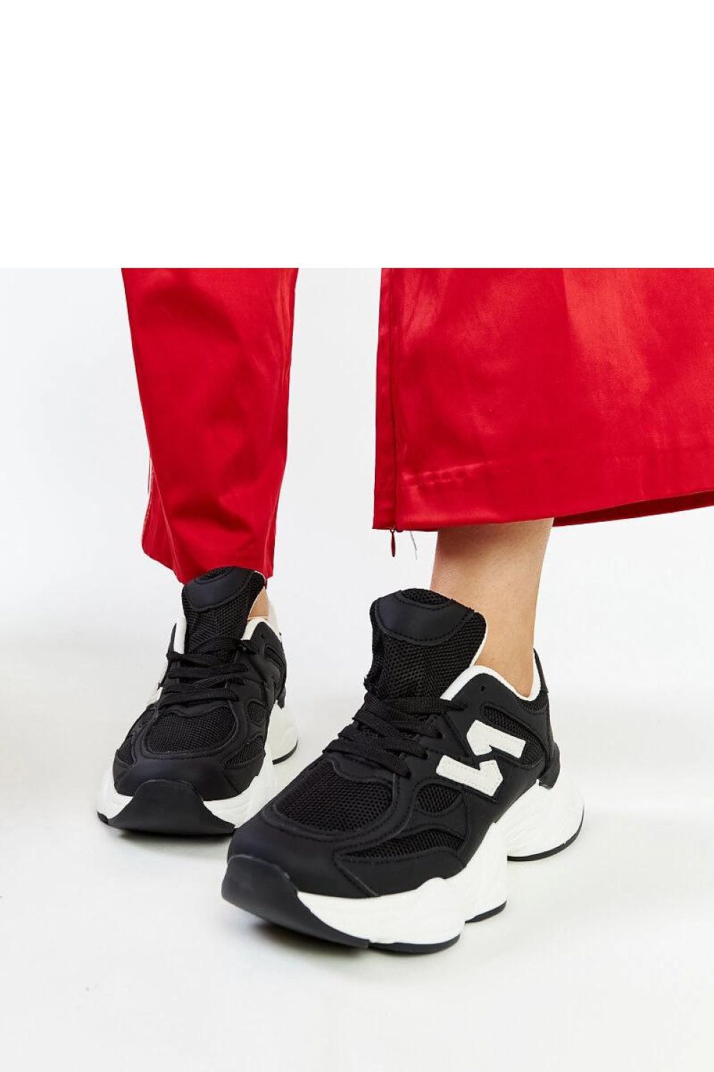 black lace sneakers back view