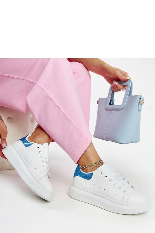 white lace sneakers front view