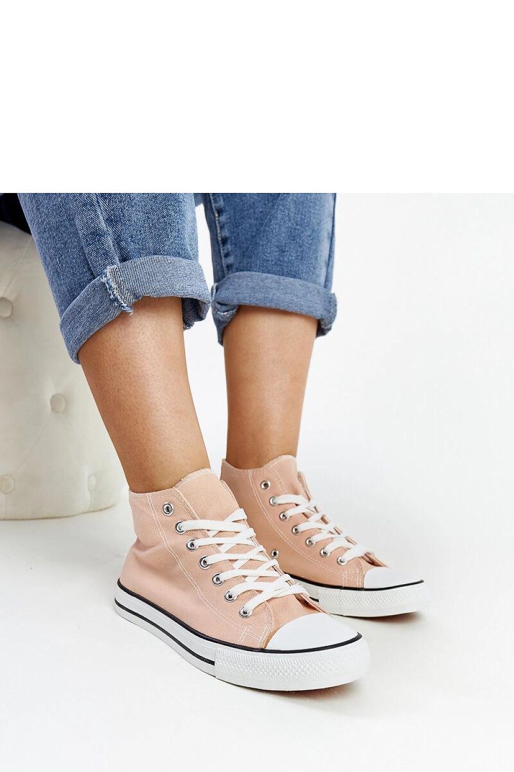 blue lace sneakers side view