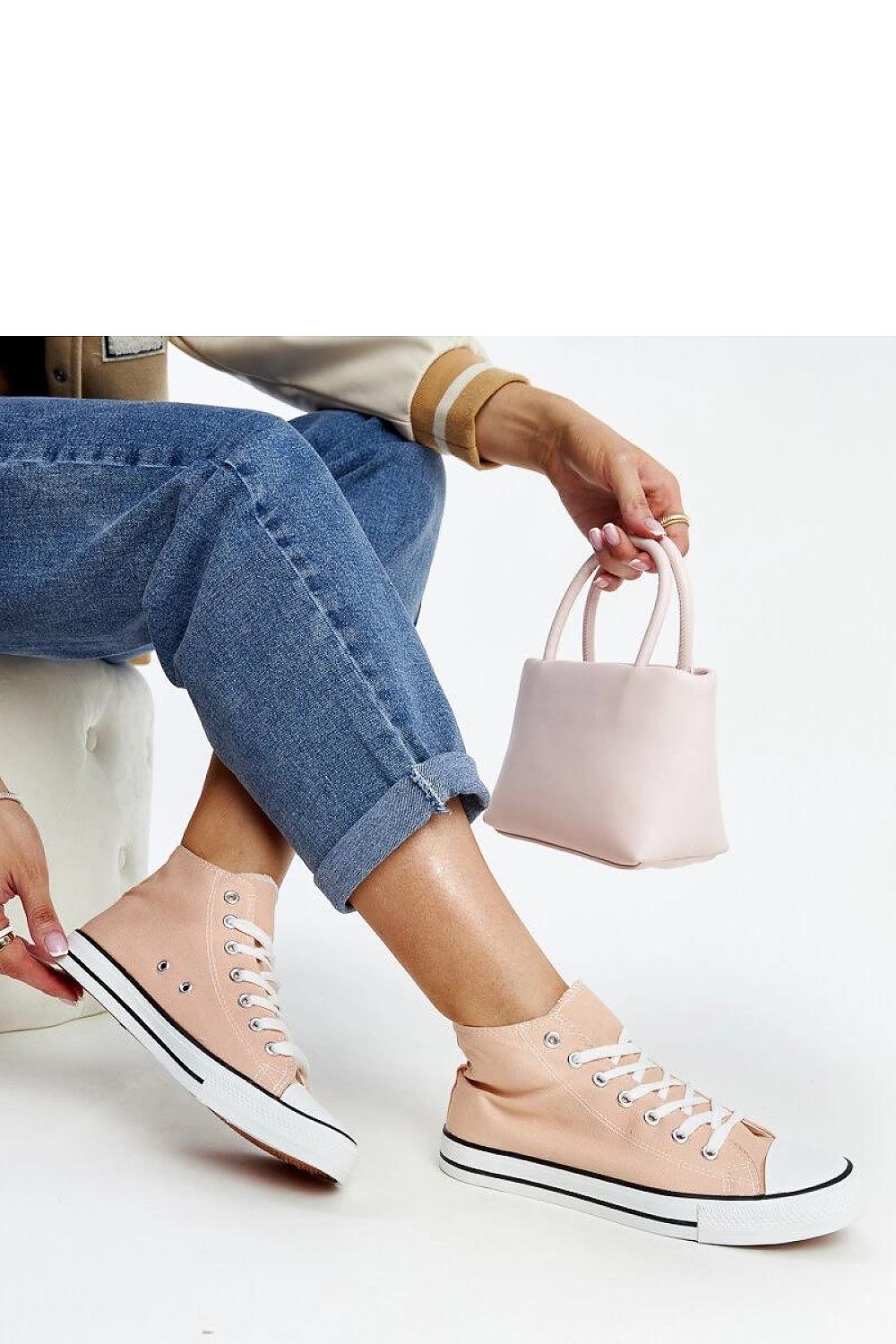 blue lace sneakers view 6