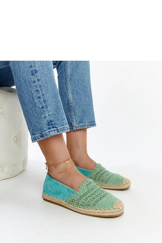 green espadrille front view