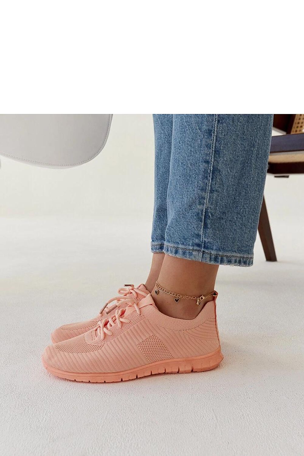 pink mini sneakers back view