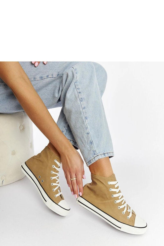 brown lace sneakers front view