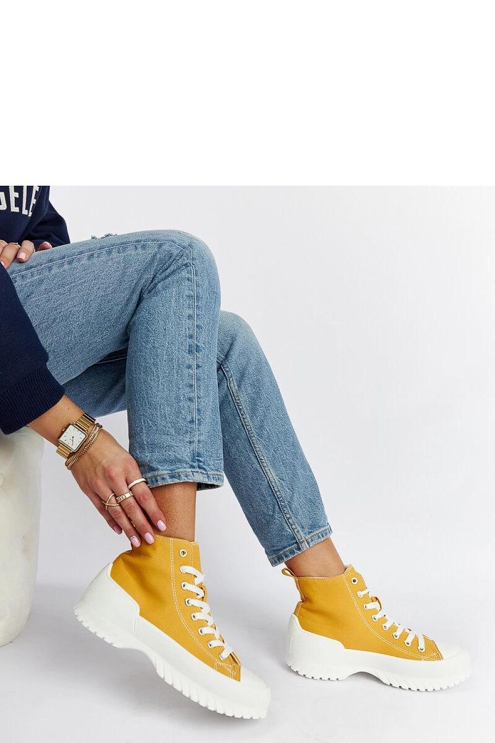 green lace sneakers side view