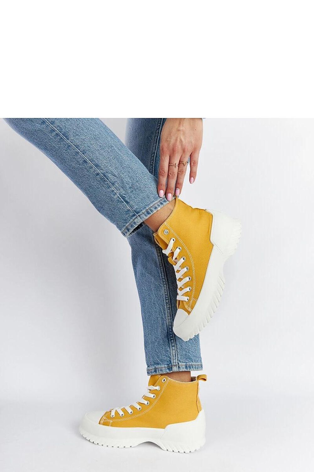 green lace sneakers view 7