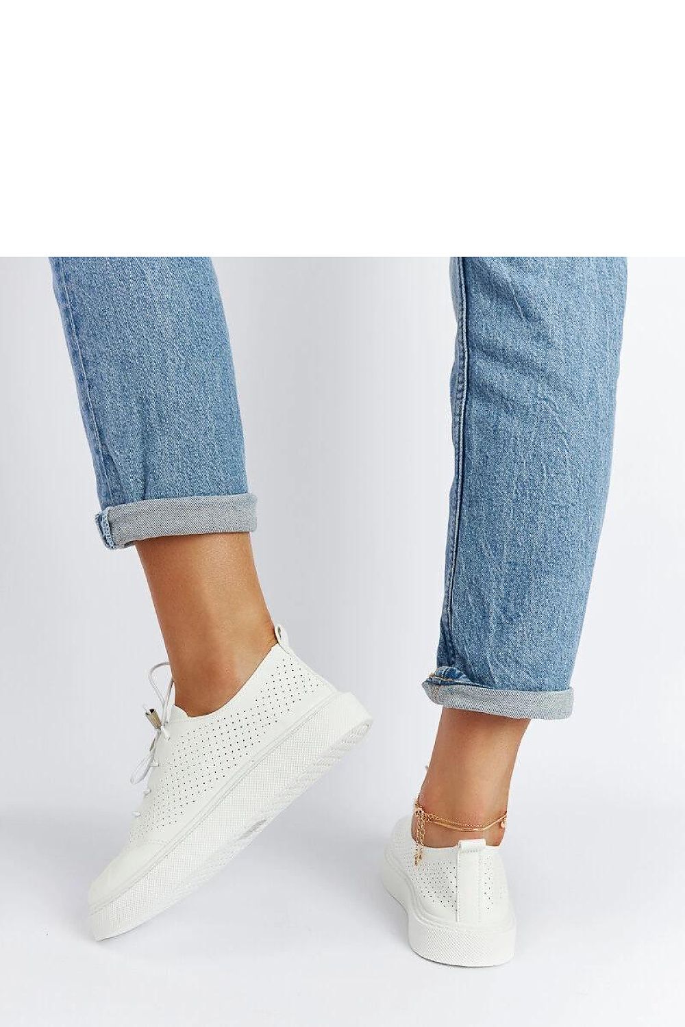 white sneakers detail view