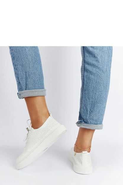 white sneakers detail view