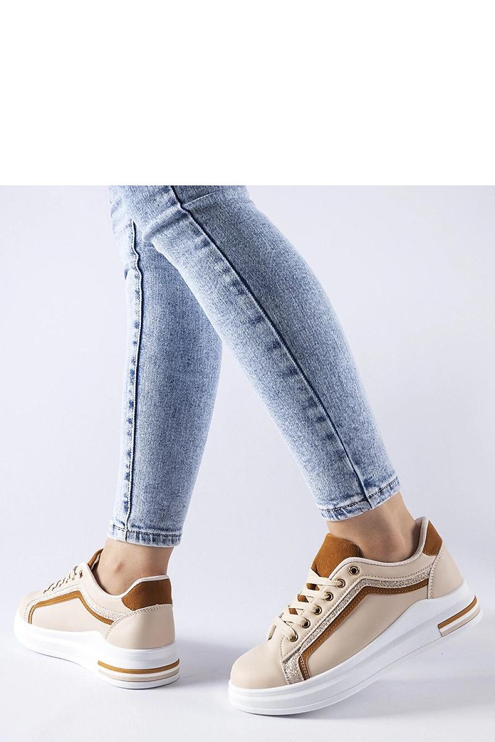 white lace sneakers view 6