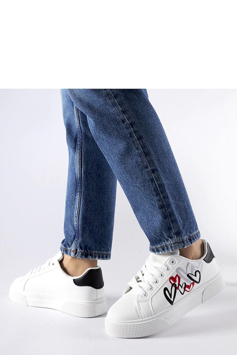 white lace sneakers detail view