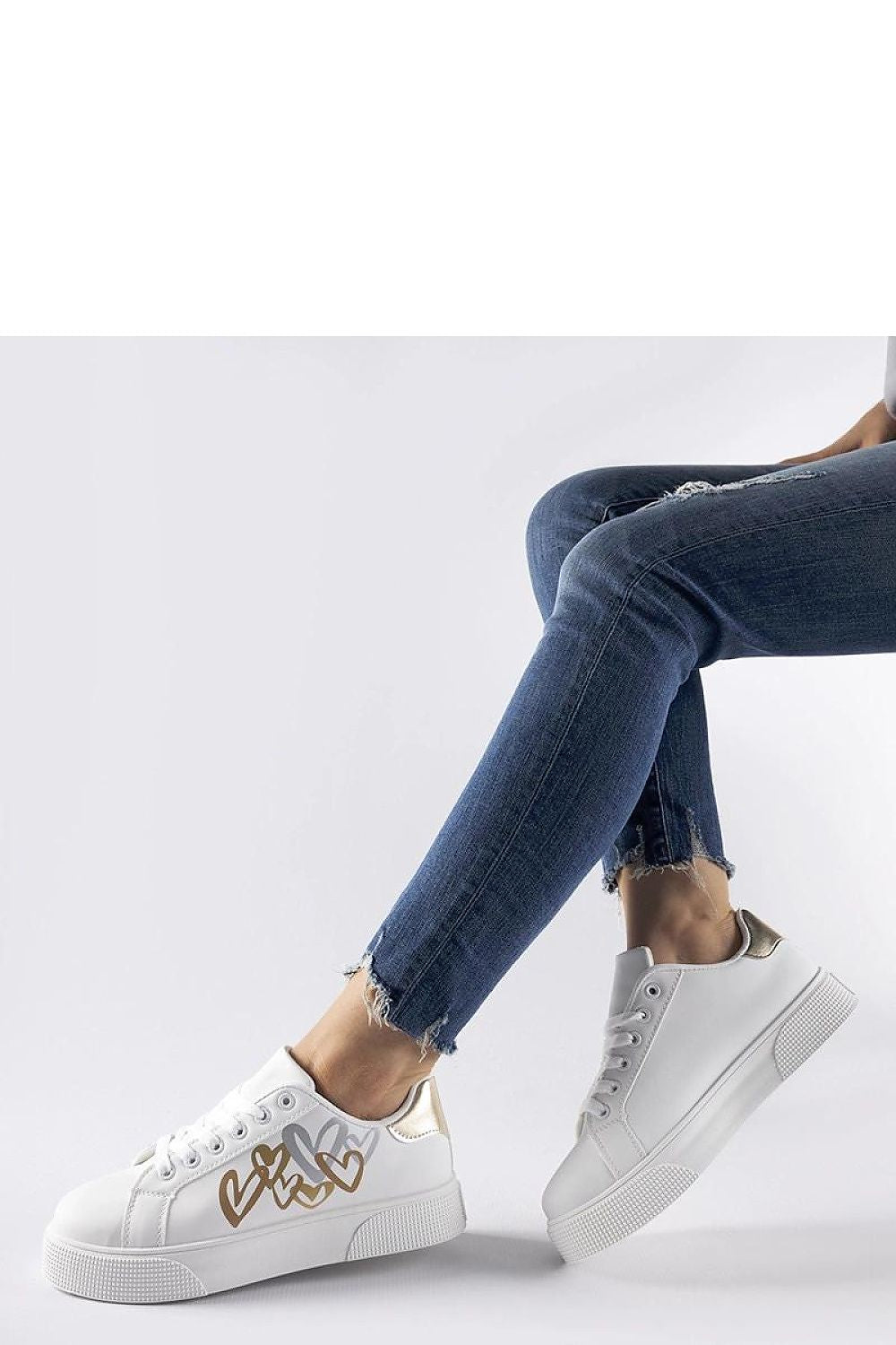 white lace sneakers view 6