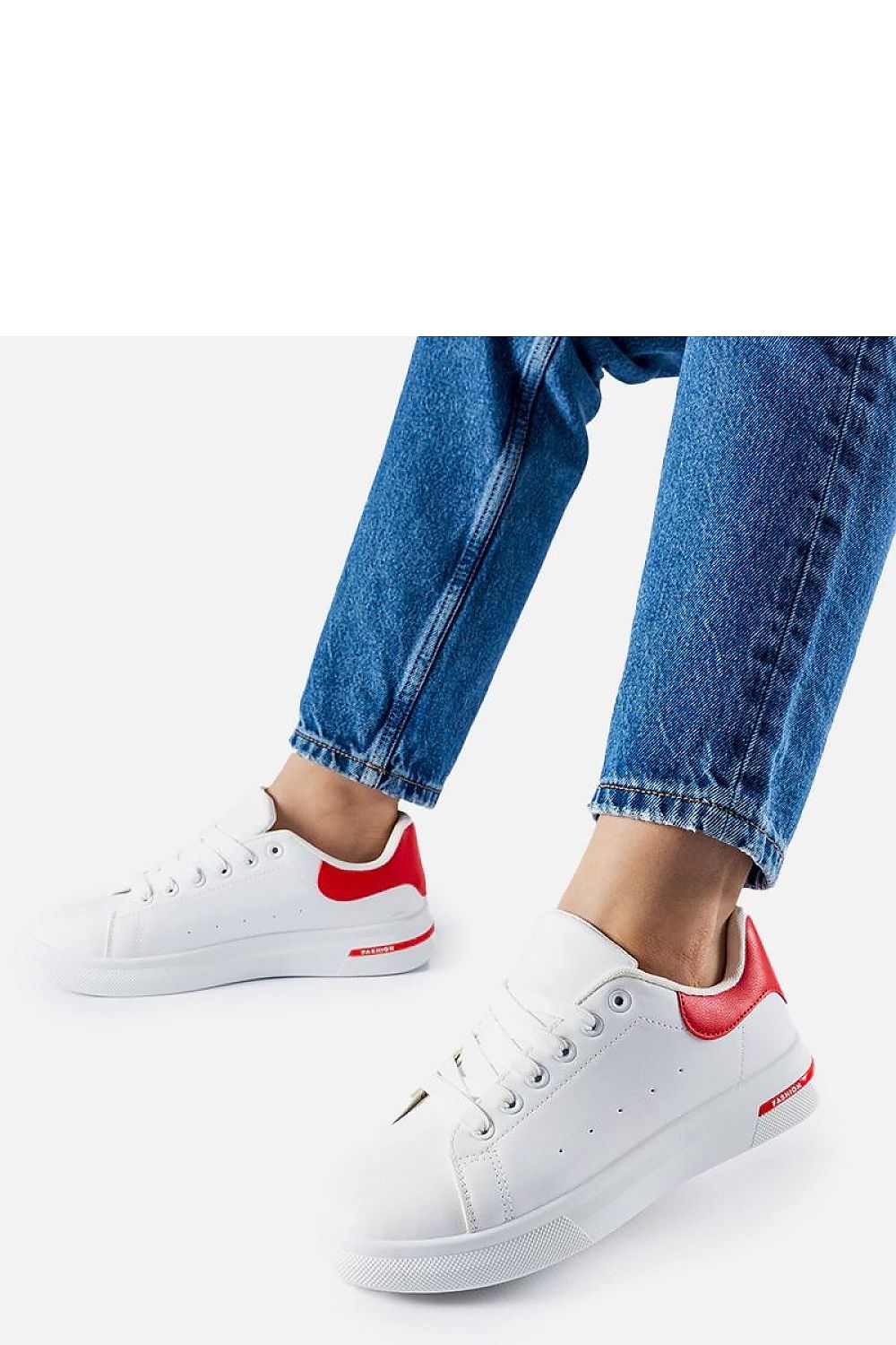 white sneakers back view