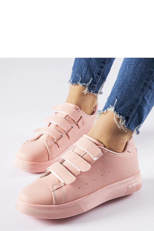 pink sneakers front view