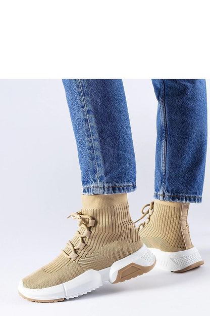 beige sneakers detail view