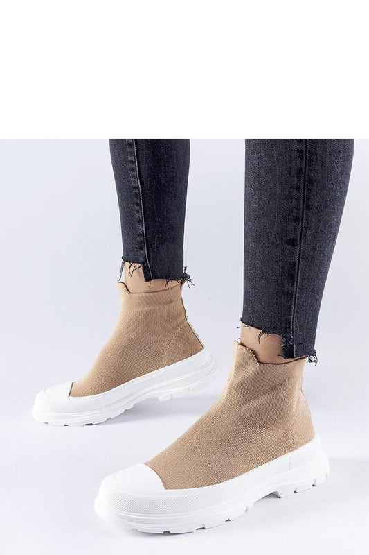 brown sneakers front view