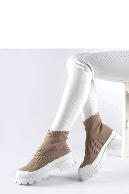 brown sneakers detail view