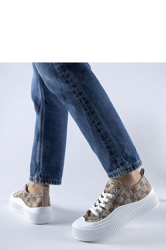 brown lace sneakers front view