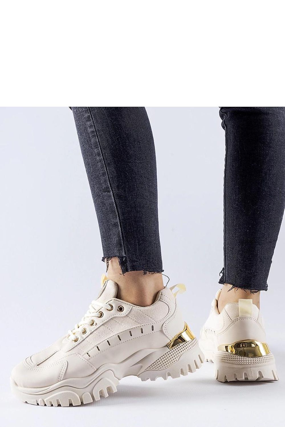 beige lace sneakers alternate angle