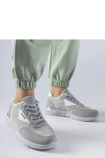 grey lace sneakers front view