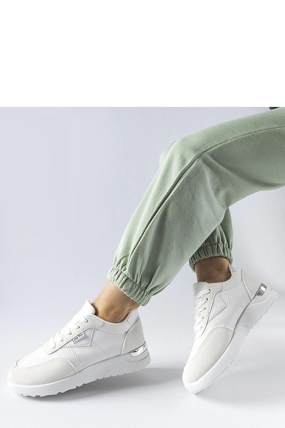 grey lace sneakers view 6