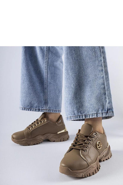 brown lace sneakers front view