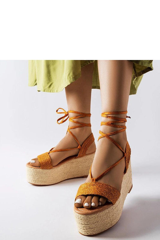 brown lace espadrille front view