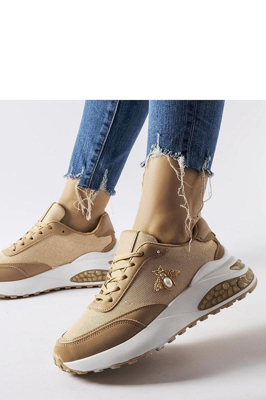 brown lace sneakers front view