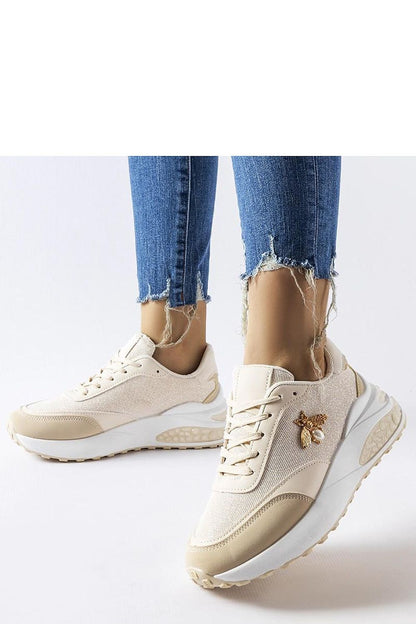 brown lace sneakers back view