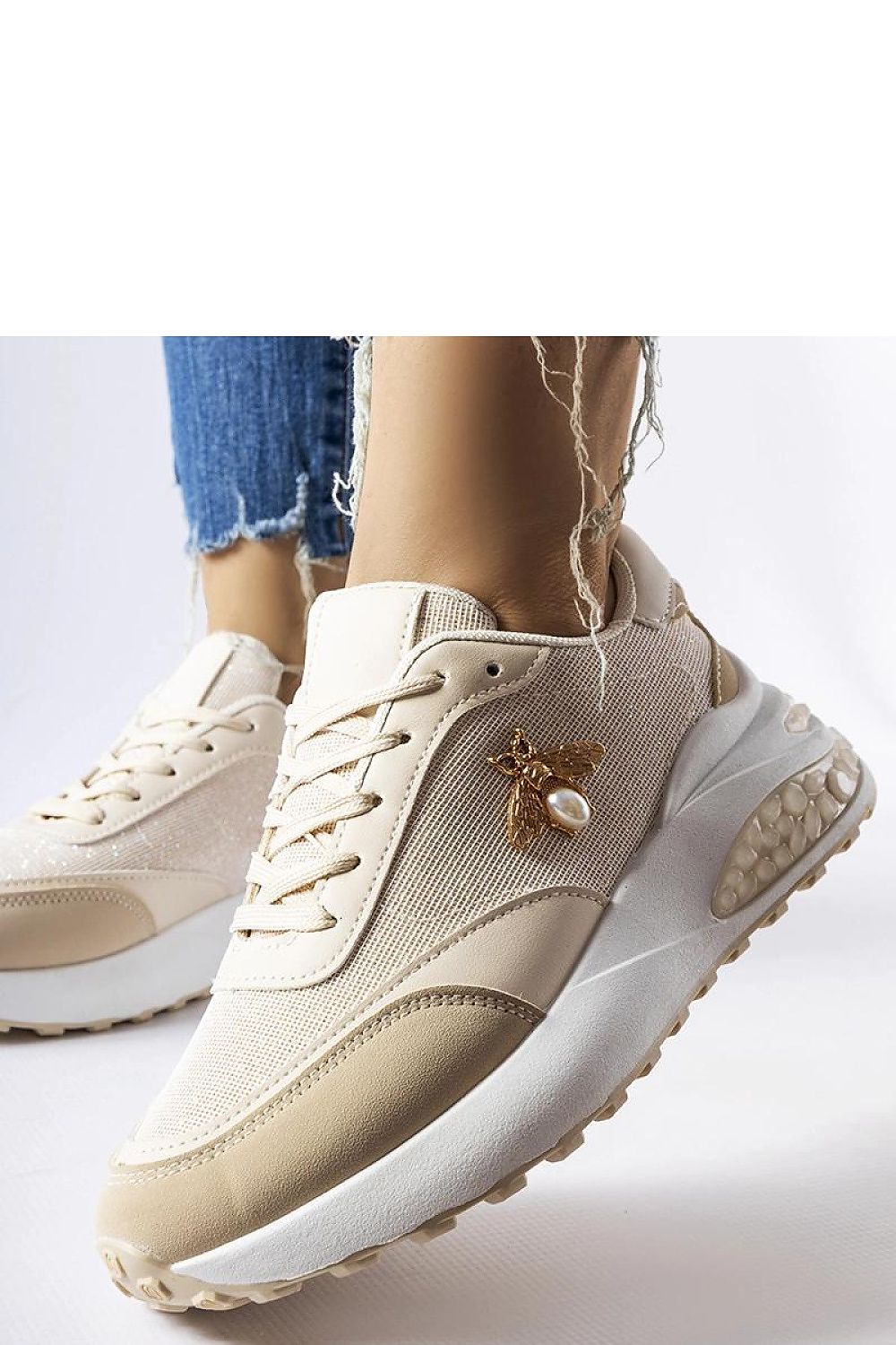 brown lace sneakers side view