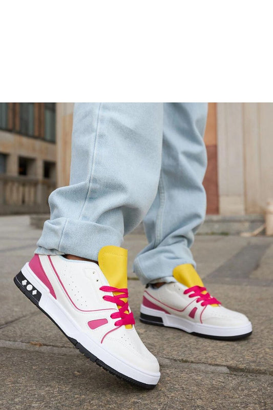 white lace sneakers front view