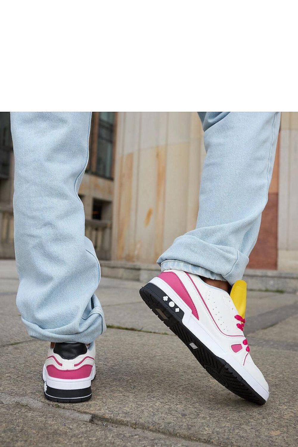 white lace sneakers side view