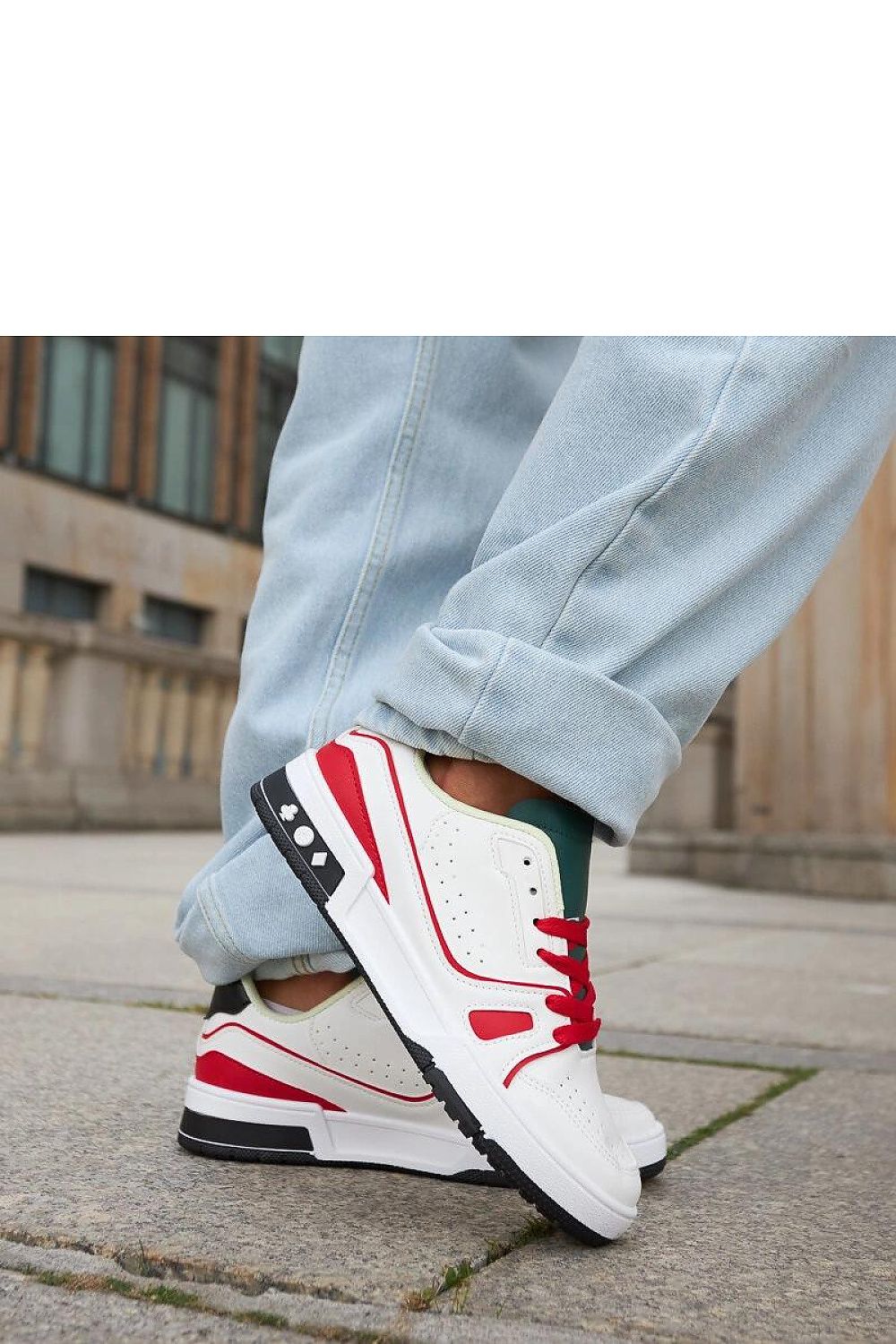 white lace sneakers view 7