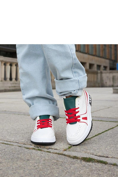 white lace sneakers view 9