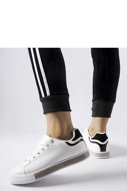 white lace sport shoes detail view