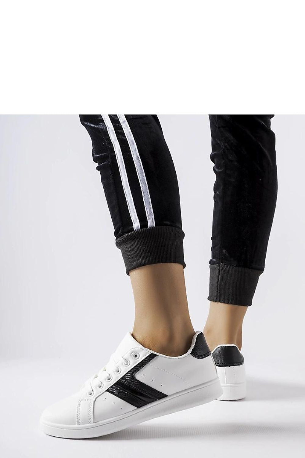 white sport shoes detail view