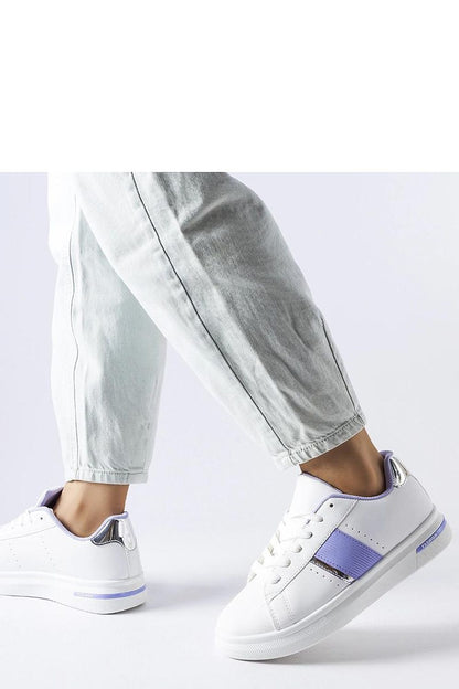 white lace sport shoes detail view