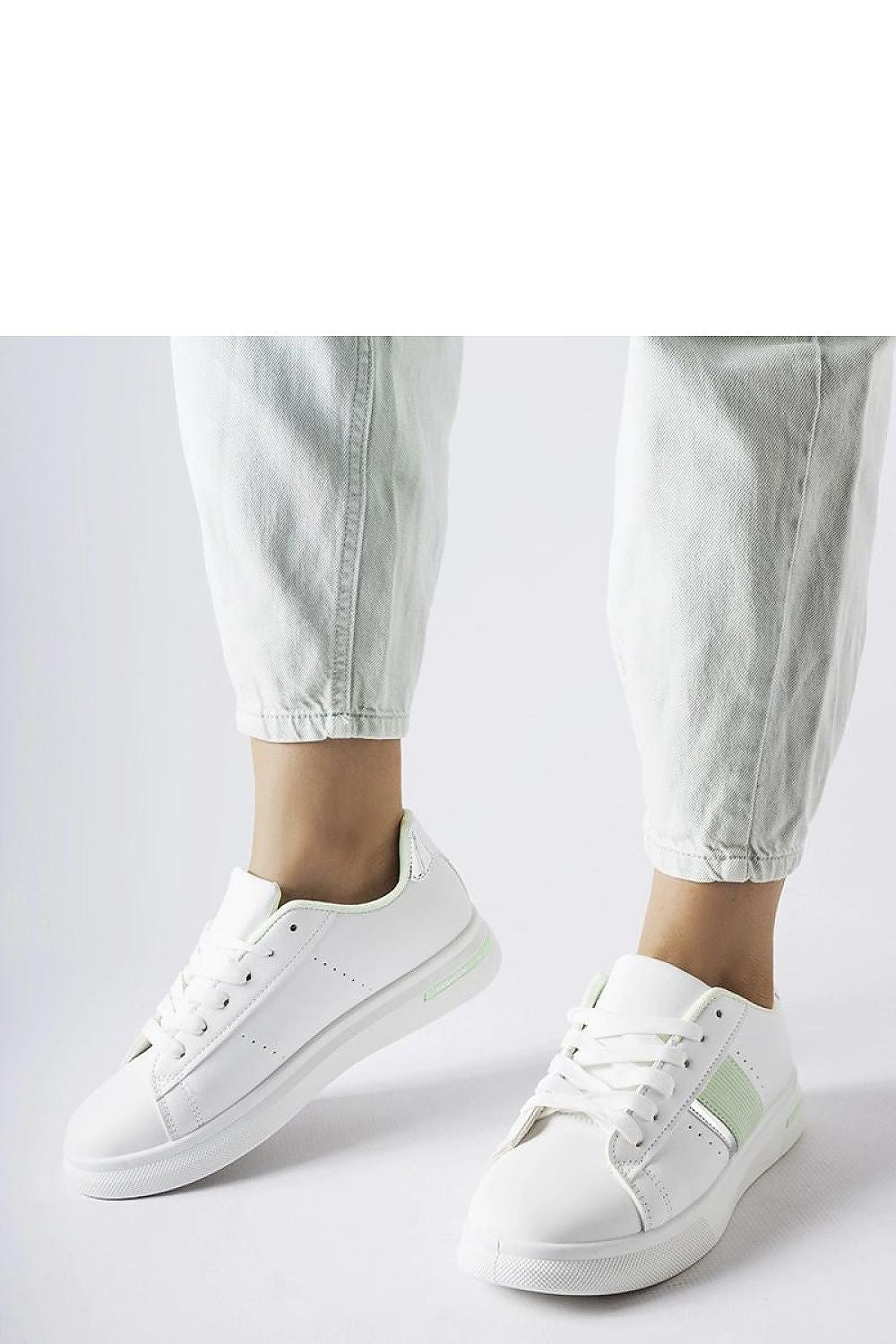 white lace sport shoes back view