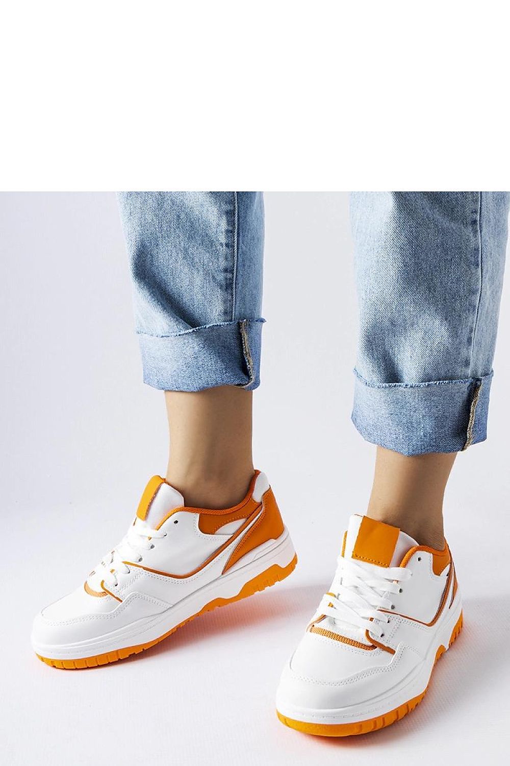 white lace sneakers back view