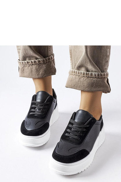 black sneakers detail view