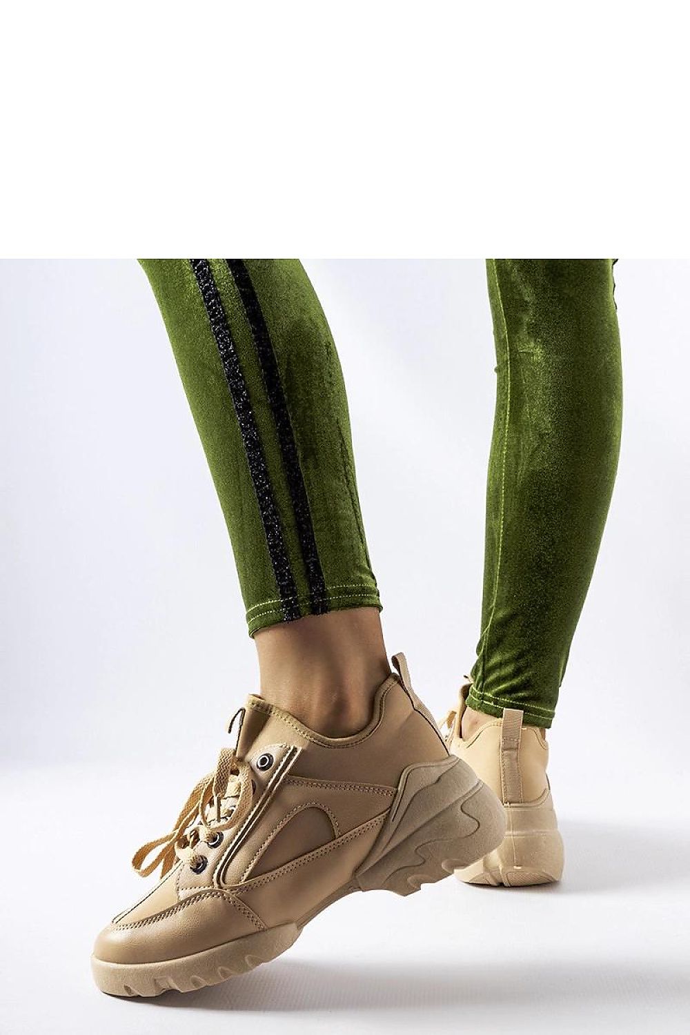 beige lace sneakers alternate angle