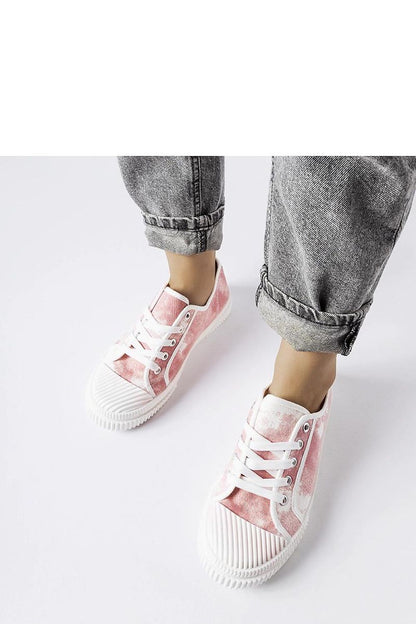 black lace sneakers back view