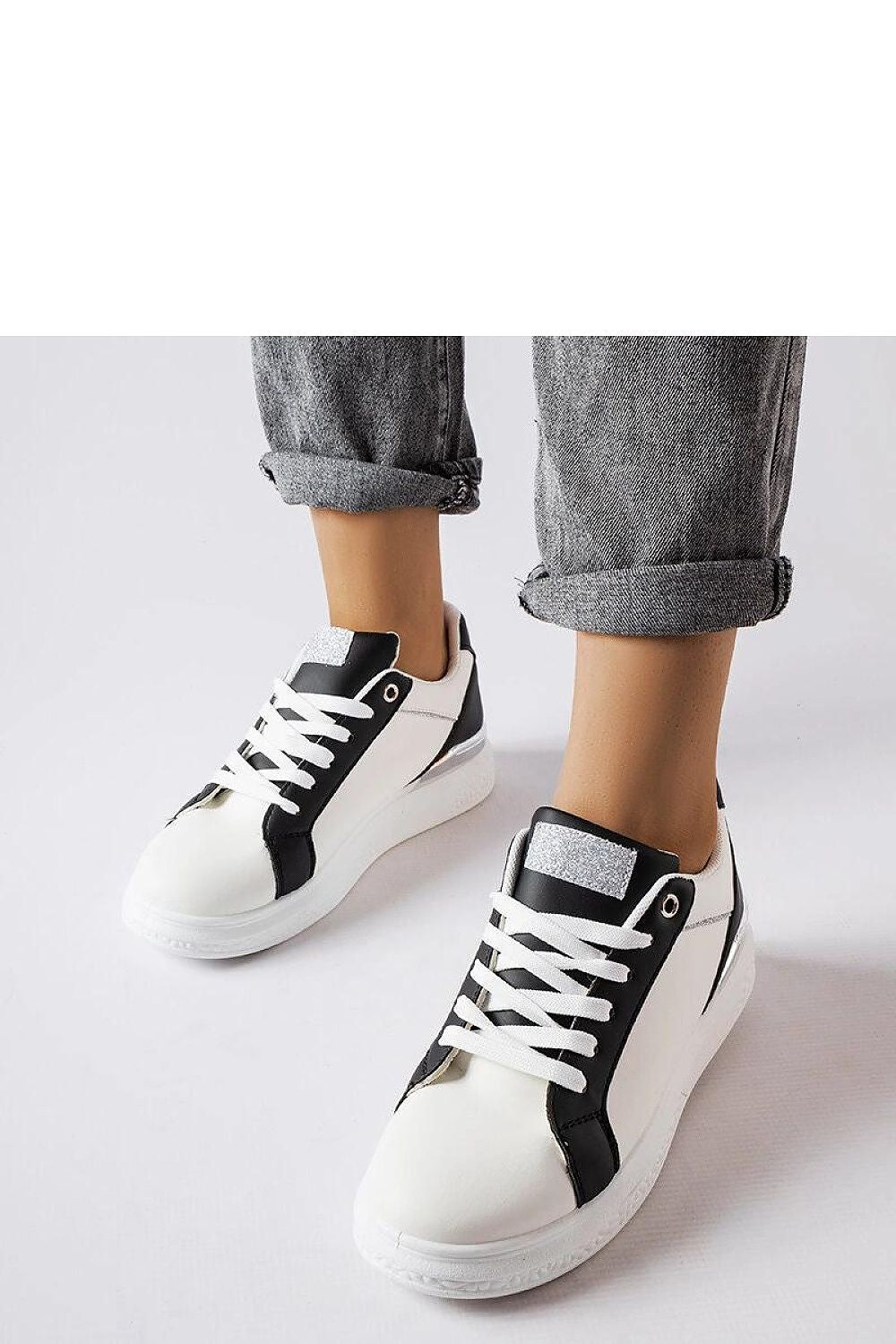 white sneakers front view