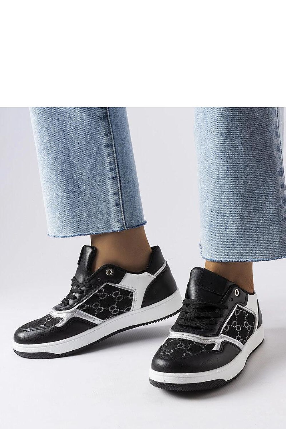 white lace sneakers side view