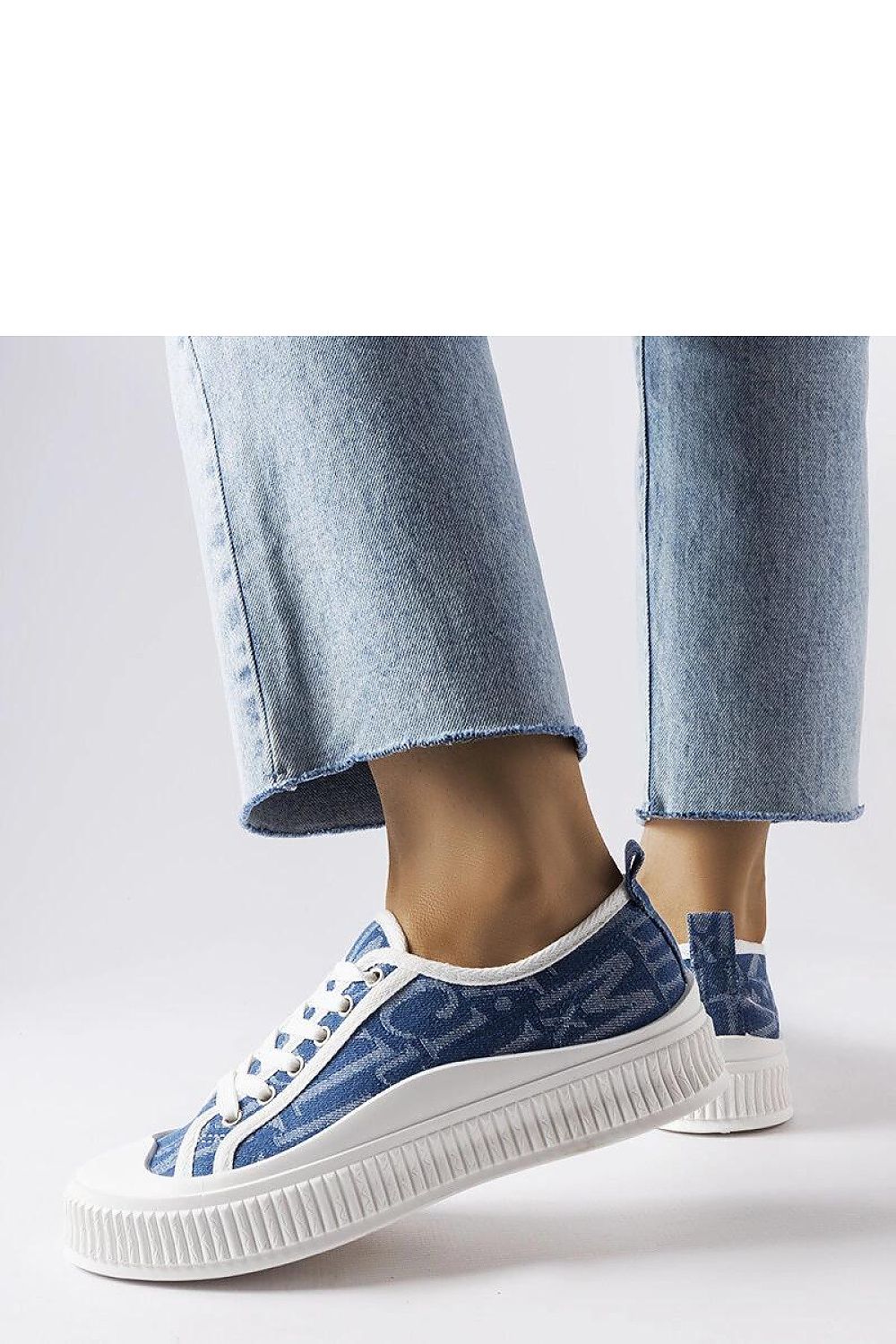 blue lace sneakers alternate angle
