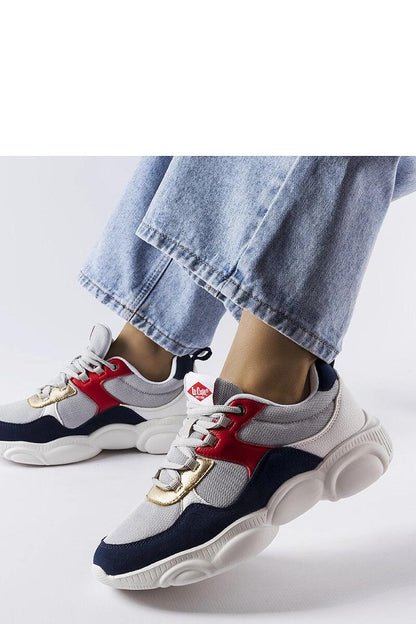 grey sport shoes front view