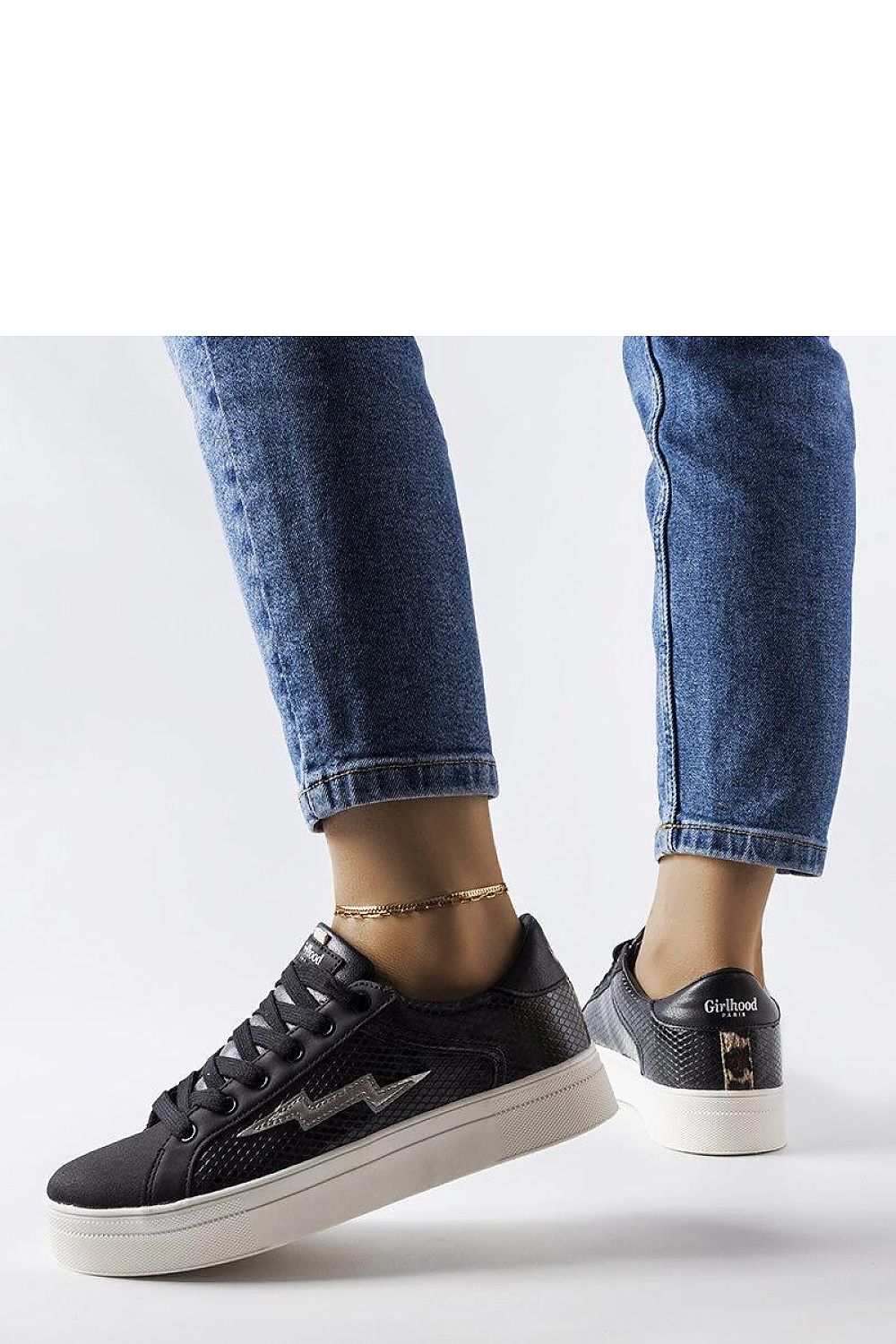 black lace maxi sneakers alternate angle