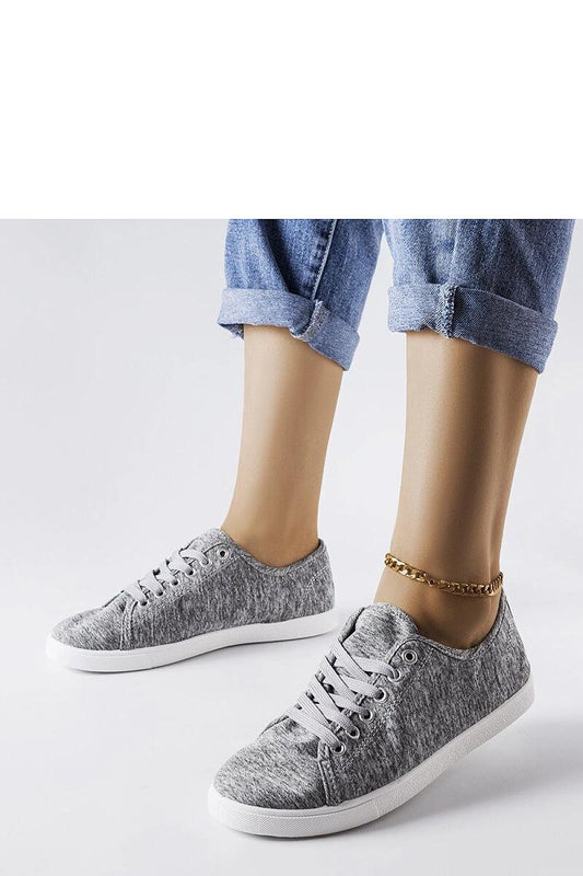 grey lace mini sneakers front view